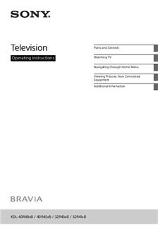 Sony Bravia KDL 32R433B manual. Camera Instructions.